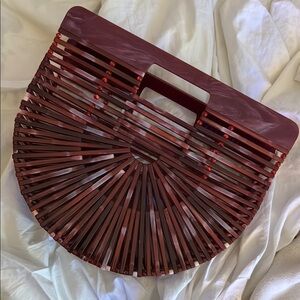 Elegant Burgundy Handbag